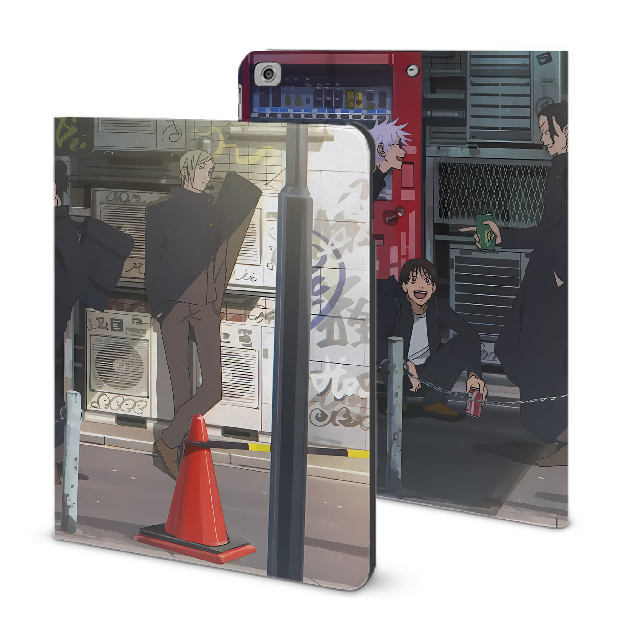 （画像用） 呪術廻戦 Jujutsu Kaisen IPad ケース ブック型 PUレザー TPU 耐衝撃 軽量 薄型 ペン収納なし 全面保護 IPad 各モデル対応